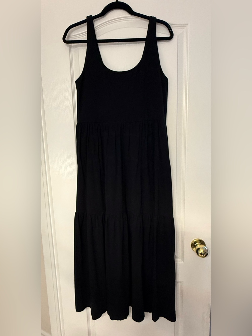 Smash + Tess Black Tiered Scoop Maxi Dress
